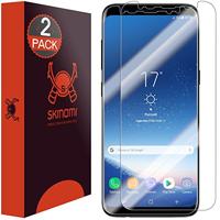Skinomi TechSkin - Beschermfolie voor Samsung Galaxy S8 Plus (S8+) - bedekt het complete beeldscherm (rand tot rand dekking), 2-pack