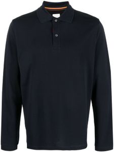 Paul Smith polo en coton à bords rayés - Bleu