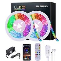 5m 10m 15m 20m led strip verlichting rgb waterdicht muziek sync led 2835 smd kleur veranderende 24 toetsen afstandsbediening bluetooth controller voor slaapkamer home tv backlight Lightinthebox