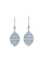 KWIAT boucles d'oreilles pendantes Splendor en or blanc 18ct ornées de diamants - Argent