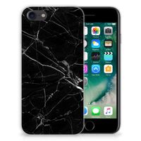 iPhone SE 2022 | SE 2020 | 8 | 7 TPU Siliconen Hoesje Marmer Zwart - Origineel Cadeau Vader