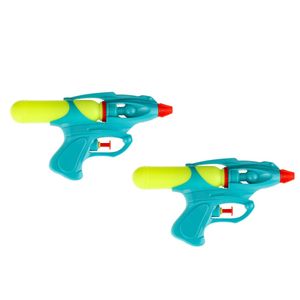 2x Waterpistool/waterpistolen gekleurd 19 cm