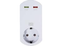 Bachmann 4953446 Overspanningsbeveiliging tussenstekker Wit