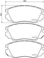 Remblokkenset, schijfrem DON, u.a. für Saab, Vauxhall, Opel, Chevrolet, Buick, Cadillac