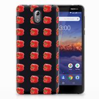 Nokia 3.1 (2018) Siliconen Case Paprika Red