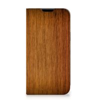 Apple iPhone 14 Plus Book Wallet Case Donker Hout