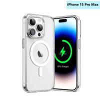 iPhone 15 Pro Max Okkes MagSafe Hybrid Case - Doorzichtig - thumbnail