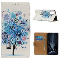 Glam Series Samsung Galaxy S20 FE Portemonnee Hoesje - Bloeiende Boom / Blauw