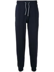 Brunello Cucinelli pantalon de jogging à lien de resserrage - Bleu