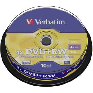 Verbatim DVD+RW 4X 10st. Spindle