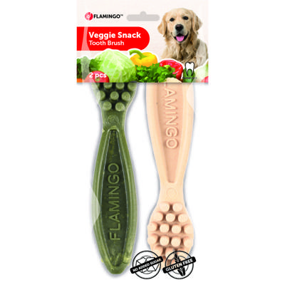 Hondensnack Veggie Tandenborstel 17,5 cm 2 stuks 200 gr - 2 stuks x 17.5 cm Flamingo Multicolor Hondensnack Veggie Tandenborstel 17,5 cm 2 stuks 200 gr - 2 stuks x 17.5 cm Flamingo Multicolor