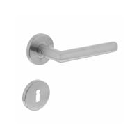 Intersteel Deurkruk Jura Hoek 90° op rozet met sleutelrozetten EN1906/4 - RVS