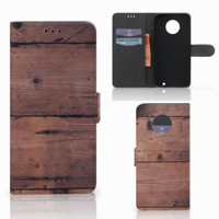 Motorola Moto G6 Plus Book Style Case Old Wood
