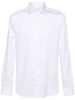 Canali chemise en coton à manches longues - Blanc