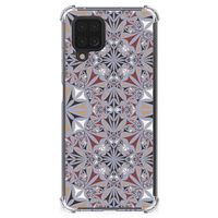 Samsung Galaxy A12 Anti-Shock Hoesje Flower Tiles