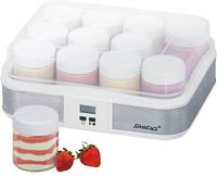 Steba JM 2 yoghurtmaker, timerfunctie met eindafschakeling voor de perfecte consistentie, controlelampje, lcd-display, 12 glazen yoghurtbeker met deksel à 0,21 liter, 2,5 liter