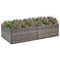 Plantenbak 157x80x40 cm poly rattan grijs - thumbnail