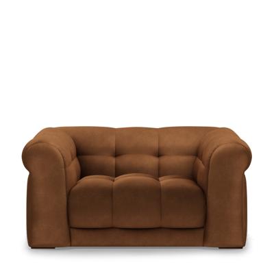 Rivièra Maison Loveseat 'Cobble Hill' Velvet, kleur Cognac