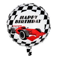 Race Folieballon Happy Birthday Racewagen (45cm)