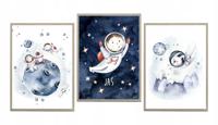 Posters - Zonnestelsel Outer Space / Set van 3