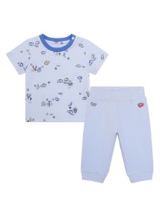 Kenzo Kids ensemble pantalon ample imprimé - Bleu