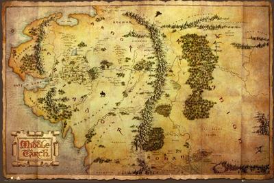 The Hobbit Map Poster 91.5x61cm The Hobbit Map Poster 91.5x61cm