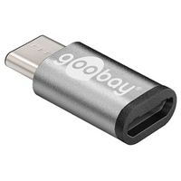 Goobay MicroUSB / USB Type-C Adapter - 480Mbs - Grijs