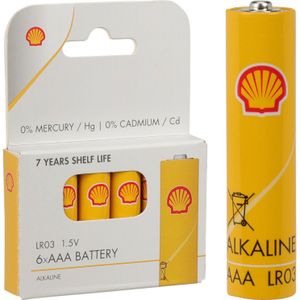 Shell Batterijen - AAA type - 6x stuks - Alkaline