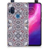 Motorola One Hyper TPU Siliconen Hoesje Flower Tiles