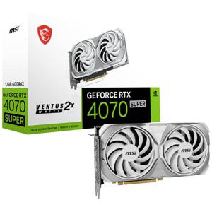 MSI Nvidia GeForce RTX 4070 Super Videokaart VENTUS 2X WHITE OC 12 GB GDDR6X-RAM PCIe x16 HDMI, DisplayPort NVIDIA G-Sync , Overclocked