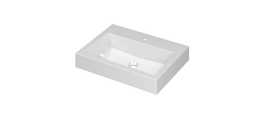 INK® Momento wastafel polystone met 1 kraangat 60 x 9 x 45 cm, glans wit INK® Momento wastafel polystone met 1 kraangat 60 x 9 x 45 cm, glans wit