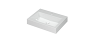 INK® Momento wastafel polystone met 1 kraangat 60 x 9 x 45 cm, glans wit