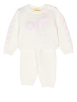 Off-White Kids ensemble pull-pantalon à rayures Diag - Blanc - thumbnail