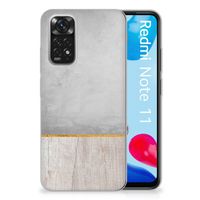 Xiaomi Redmi 10 | Redmi Note 11 4G Bumper Hoesje Wood Concrete