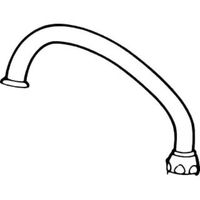 Ideal Standard Onderdelen draaibare bovenuitloop 1/2"x200mm chroom F963103AA