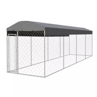 vidaXL Hondenkennel voor buiten met dak 8x2x2,4 m