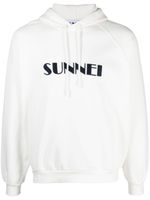 Sunnei hoodie à logo imprimé - Blanc