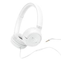 JBL Tune 530 Comfort Fit bedrade on-ear koptelefoon met microfoon, JBL Pure Bass-geluid, EQ-presets, opvouwbaar ontwerp en knoopresistente kabel, wit