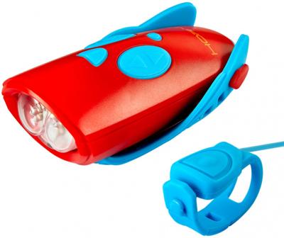 Hornit fietslicht Mini 9,8 x 4,4 cm aluminium rood/blauw Hornit fietslicht Mini 9,8 x 4,4 cm aluminium rood/blauw