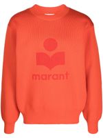 MARANT sweat côtelé à logo en intarsia - Orange