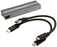 LC-Power M,2 LC-M2-C-MULTI-3 USB3,2 M, 2 SSD behuizing (NVMe en SATA)
