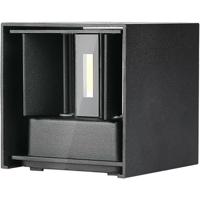 LED Tuinverlichting - Wandlamp - Viron Ultimo - 6W - Warm Wit 3000K - Vierkant - Mat Zwart - Aluminium