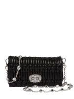 Miu Miu mini sac Miu Crystal en cuir Nappa - Noir - thumbnail