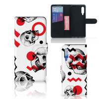 Telefoonhoesje met Naam Xiaomi Mi 9 Skull Red