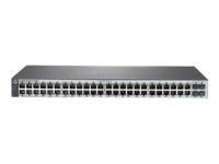 HPE 1820-48G-PoE+ (370W) - Switch - Beheerd - 24 x 101001000 + 4 x Fast EthernetGigabit SFP + 24 x 101001000 (PoE+) - desktop, rack-uitvoering - PoE+ (370 W)