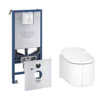 GROHE Sensia Arena Douche WC set - inbouwreservoir geintegreerde netspanning- en douchewc aansluiting - diepspoel - spoelrandloos - met zitting - glans wit 39354SH1 / 39598000 - thumbnail