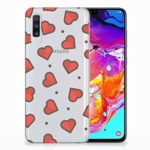 Samsung Galaxy A70 TPU bumper Hearts