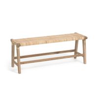 Kave Home Bankje Beida 120cm - Teak - thumbnail