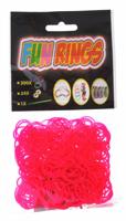 TOM loombandjes Fun Rings meisjes rubber donkerroze 325 delig