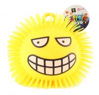 Toi Toys pufferbal emoji blij geel 15 cm